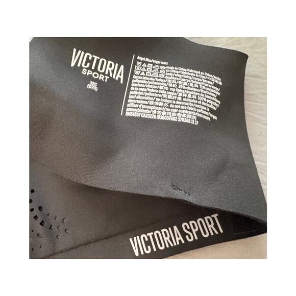 New VICTORIA SECRET VSX Women's Black Angel Max Padded Sports Bra Size 32C - Picture 6 of 6